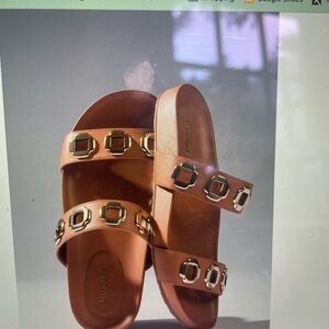 Larroude Milan Slides in Camel